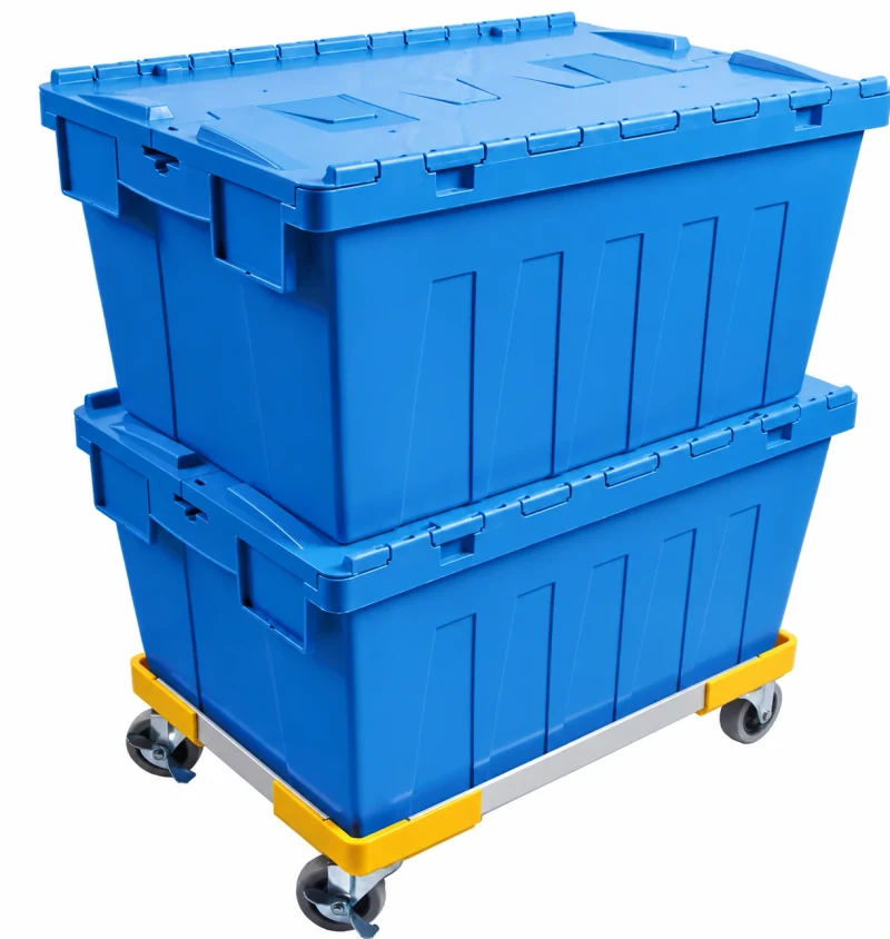 Containers on a wheeled base — Container dollies