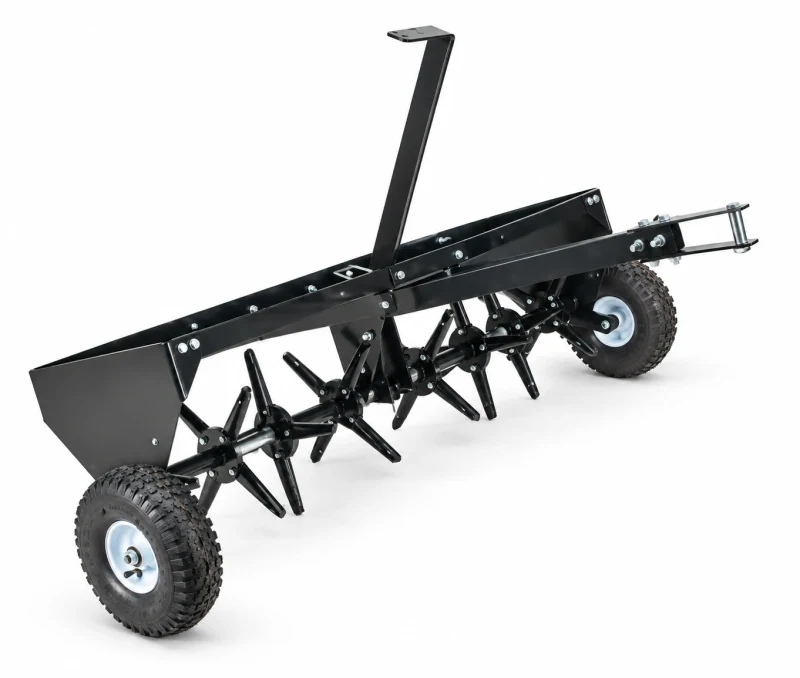 Tow-behind lawn care attachments, TI-033 reference configuration